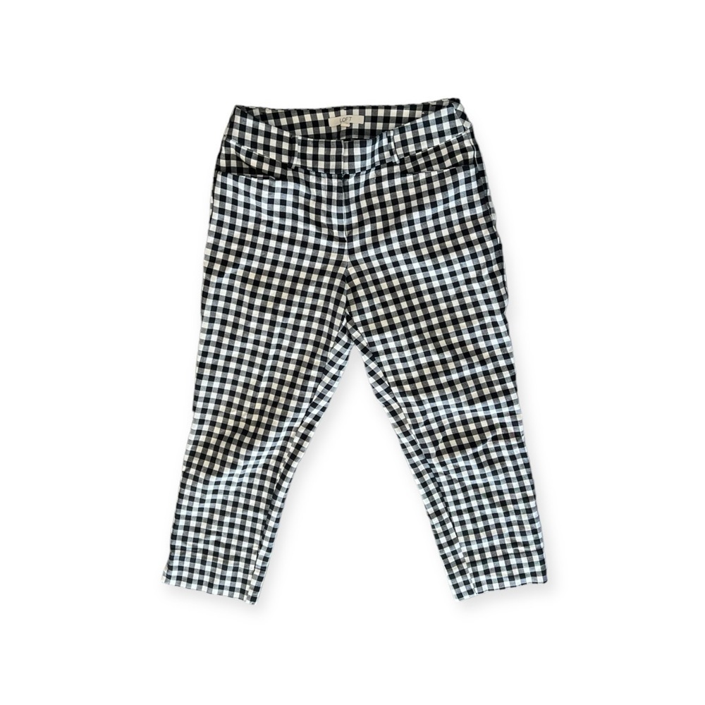 LOFT the Riveria Julie casual pants black white size 4 small